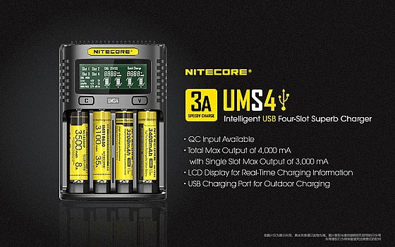 NITECORE UMS4 Battery Charger