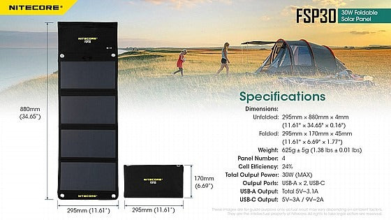 NITECORE FSP30 Solar Panel